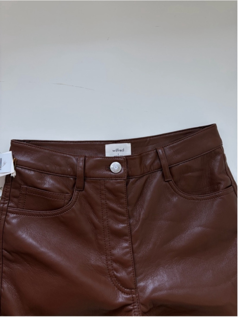 Aritzia The Melina Cropped Pant in Cognac Size 2 - Picture 11 of 15